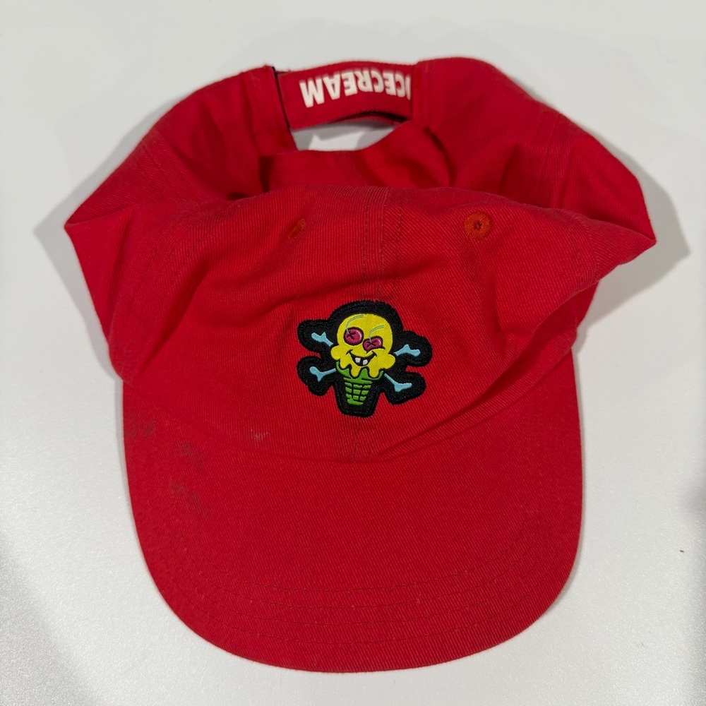 ICECREAM Kids Pharrell Williams Billionaire Boys Club Red Bones Baseball Cap Hat